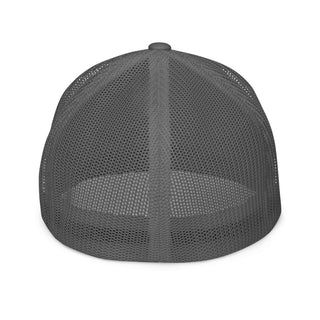 Light grey closed back hat with embroidered black and white OTTNP logo. Back view. www.ottnp.com