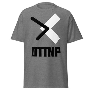 Grey black and white OTTNP logo t-shirt. ottnp.com